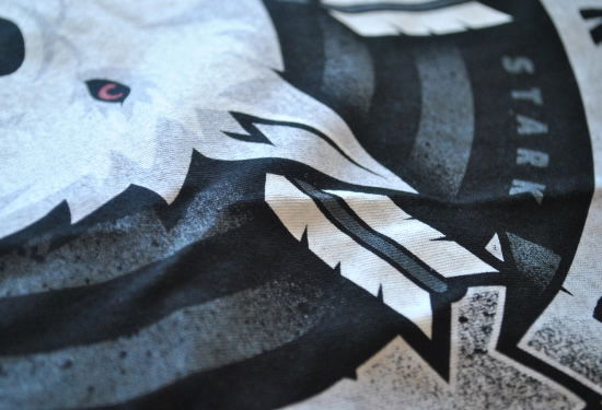 Details of wolf artwork